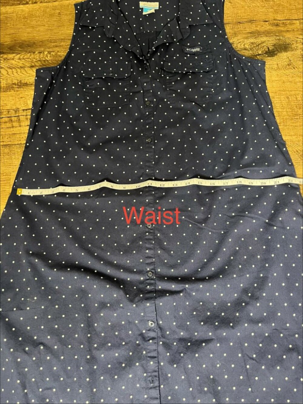 Columbia PFG Super Bonehead Polkadot Sleeveless Summer Dress Size XL - Picture 12 of 12